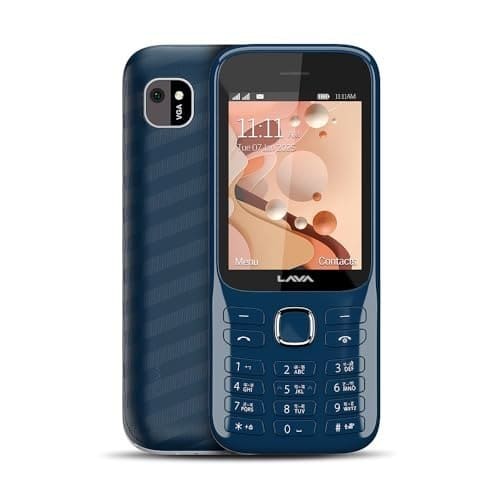 🛒 Lava Gem 2025 Dual Sim Keypad Phone (2.8" Display, Camera & Flash) | 2575mAh Smart AI Powerful Battery | Wireless FM & Recording | Stereo Speakers | Call Recording (Blue Chrome)