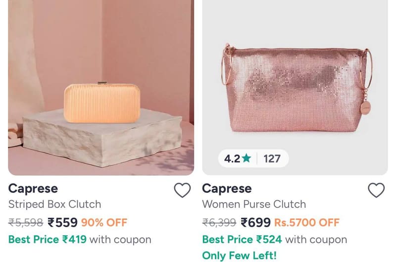 Upto 90% Off On Caprese Handbags.