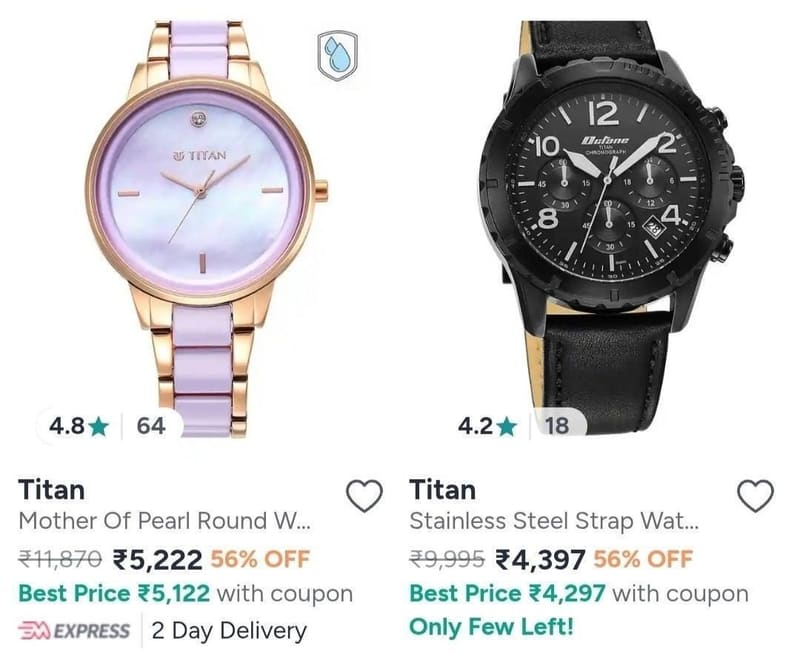 TITAN WATCHES UPTO 58% OFF🔥