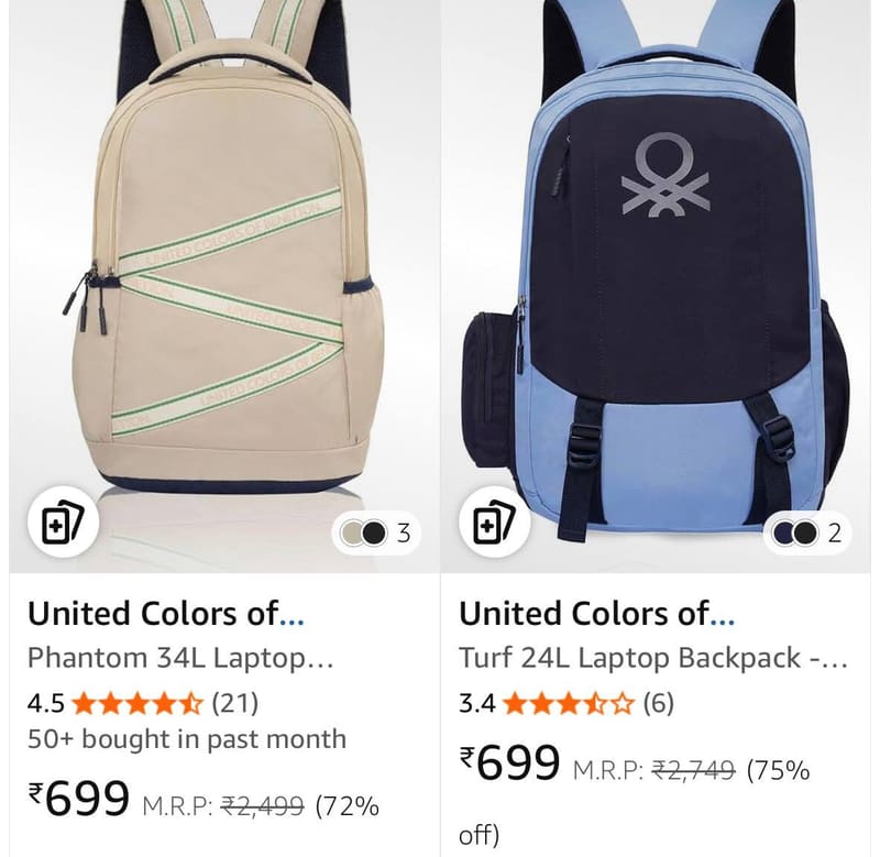 Upto 75% Off On UCB Backpacks.