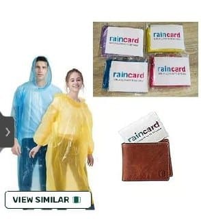 🔥 Rain Card Emergency Pocket Raincoat (Pack of 2) 🌧️☔