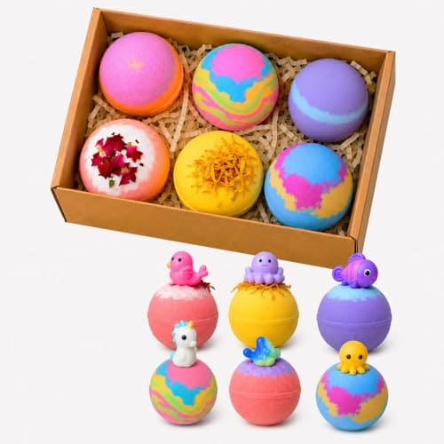 Seychelles Bubble Bath Bombs with Surprise toy Inside,100 gm...