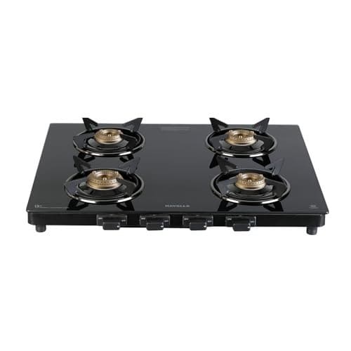 Havells GEOSLIM Gas stove |4 Heavy Duty Forged Brass Burner|...