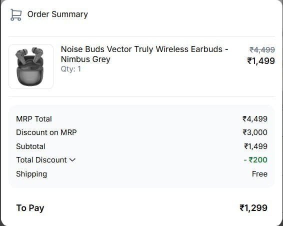 🔥 Noise Buds Vector @ ₹1,299* 🎧