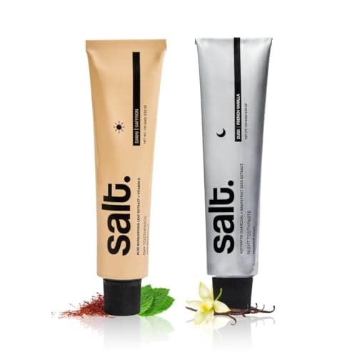 Salt Oral Care Dawn Day & Dusk Night Toothpaste Combo | Saff...