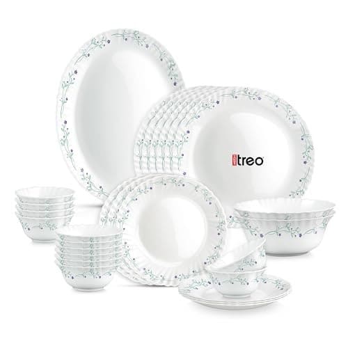Treo by Milton Opalware Aurelia Murel Dinner Set of 27 | Ser...