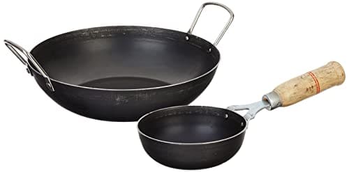 Amazon Brand - Solimo Sheet Metal Iron Cookware Set of 2 Pc ...