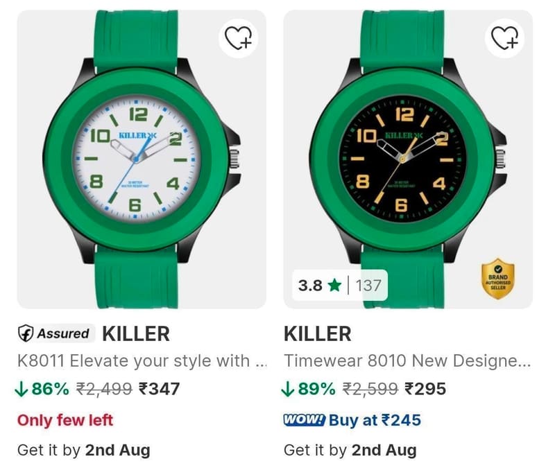 Flipkart | Upto 85% Off On Killer Wrist Watches 💥