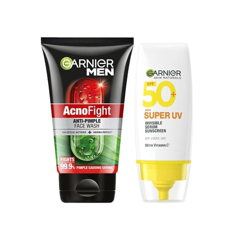 Amazon | GARNIER Face Wash + Super UV Sunscreen Combo @305