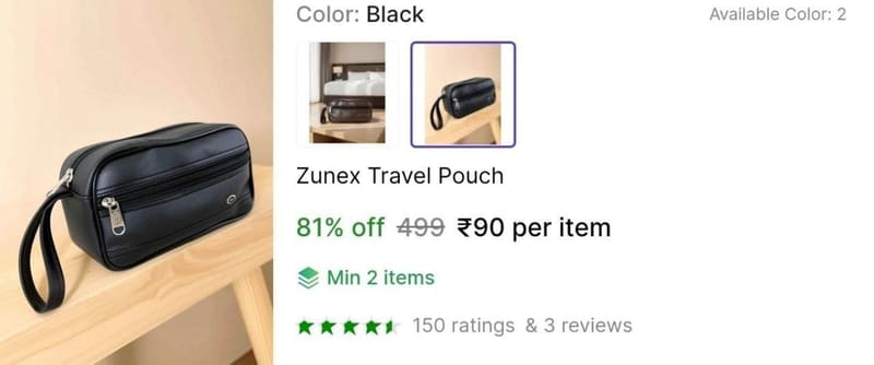 Travel Pouch at 90.