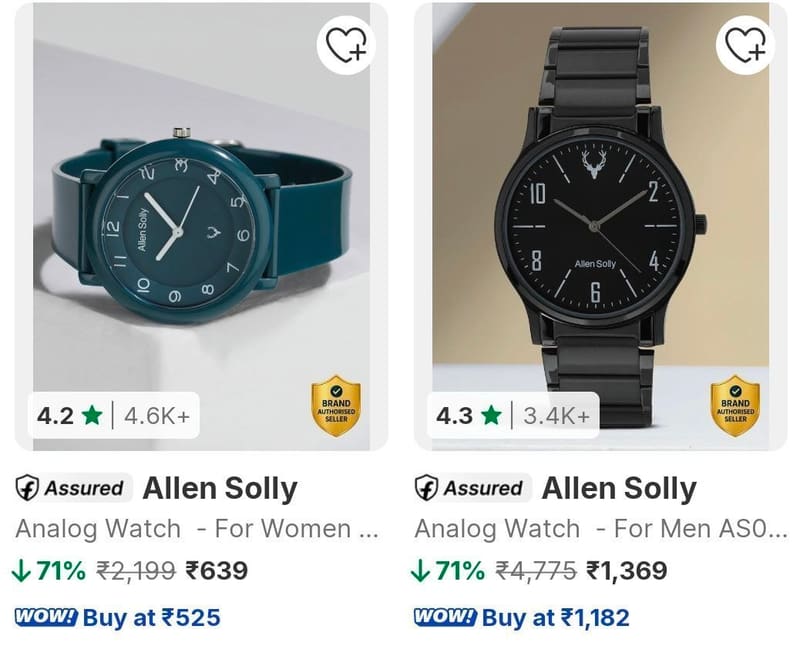 Flipkart | Upto 80% Off On Branded Watches.