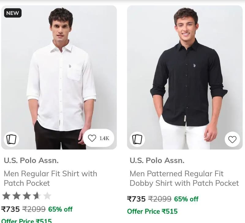 AJIO : Upto 80% Off On USPA Clothing.