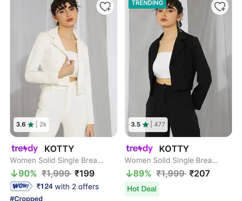 Kotty Women Blazer from Rs.188