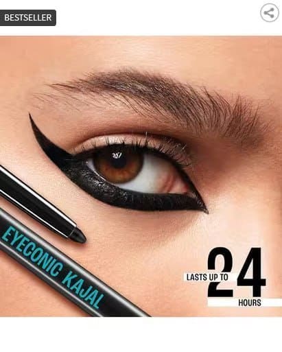 LAKME Pack of 2 9 to 5 Eyeconic Kajal Twin Pack (Deep Black)