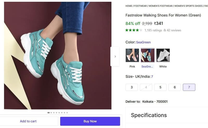 🔥  Women Stylish Shoes @ ₹341
