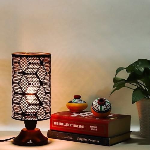 Lexton Moroccan Style Hand-Etched Iron Made Bedside Table la...