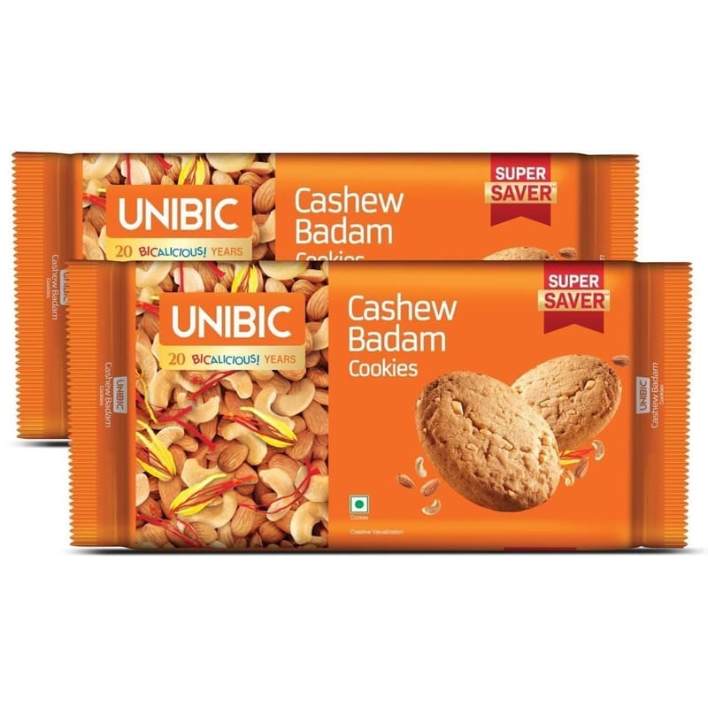 Amazon | Unibic Cashew Badam Cookies|Weight may vary 900g/975g @160