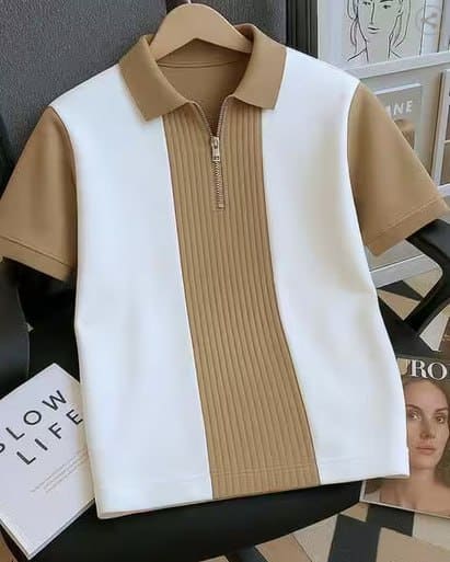 NEONOMAD Men Colour-block Regular Fit Polo T-shirt