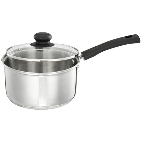 Amazon Brand - Solimo Cookware Saucepan with Glass Lid (2L) ...