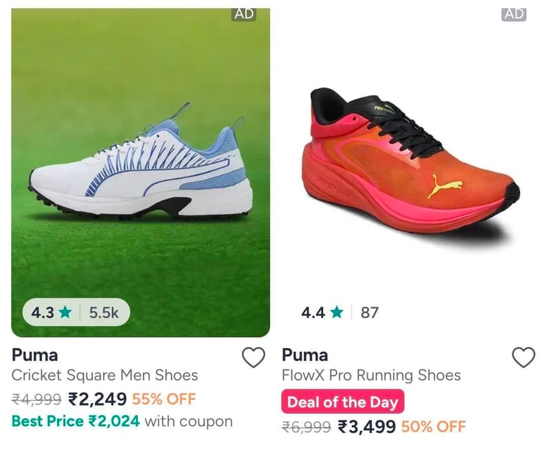 🔥Myntra | Puma Sports shoes and many more