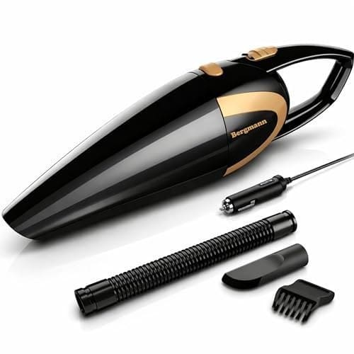 🛒 Bergmann Stunner Car Vacuum Cleaner with Stainless Steel HEPA Filter (Black)