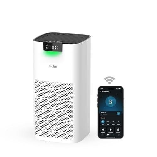 🛒 Qubo Smart Air Purifier Q500 by Hero | Up to 500 Sq. Ft.| True HEPA H13 | Removes 99.99% Dust, Allergens, Smoke, Virus & PM2.5 | 380 m³/h CADR |5-Stage Filter|App & Voice Control| 9000 Hrs Filter Life