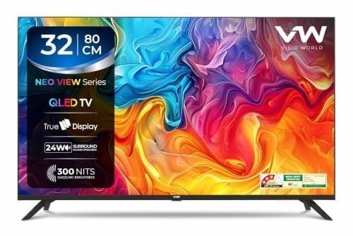 🛒 VW 80 cm (32 inches) Frameless Series HD Ready QLED TV VW32MAX