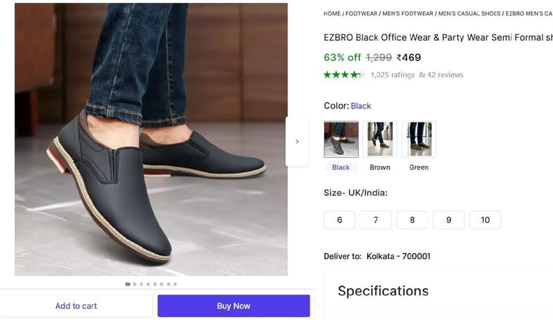 🔥  Semi Formal Shoes @ ₹469
