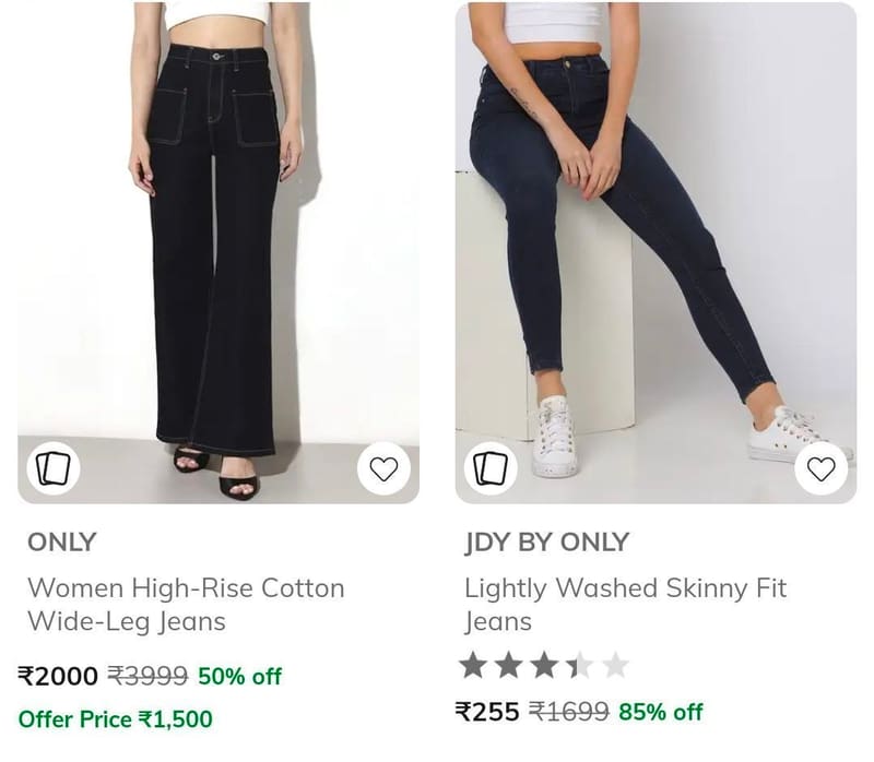 Ajio | Upto 85% Off Vero Moda & ONLY Women's Clothing.