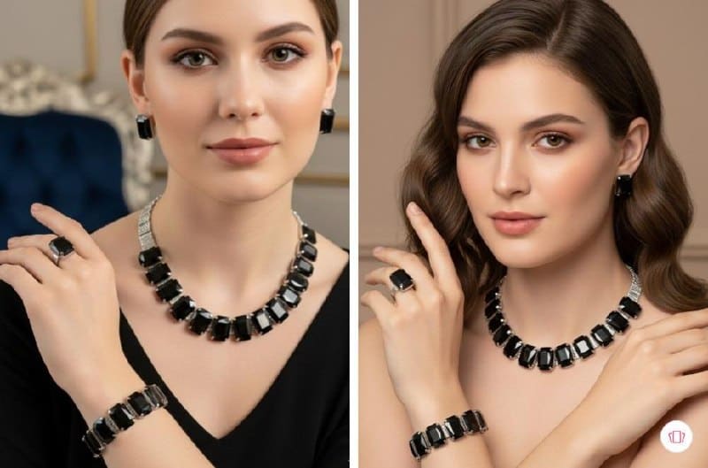 Stone-Studded Jewellery Set