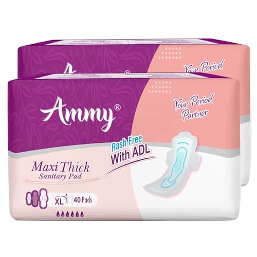 Ammy Super Absorbent Maxi Thick Sanitary Pads - 80 Pcs XL fo...