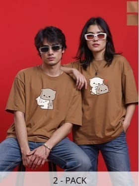 BAESD Unisex 2 Printed Twistform T-Shirt