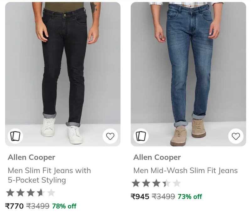 Ajio Loot : Upto 80% Off On Allen Cooper Clothing.
