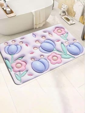 Dakshya Industries Blue 3D Printed Anti Skid Doormats