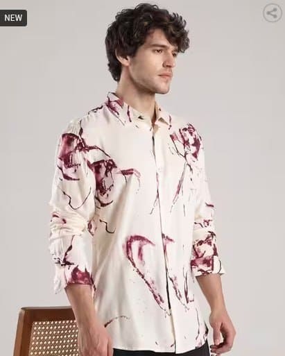BUDA JEANS CO Men Abstract Regular Fit Shirt