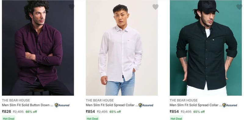 💥Flipkart | Upto 66% Off On The Bear House Clothing.