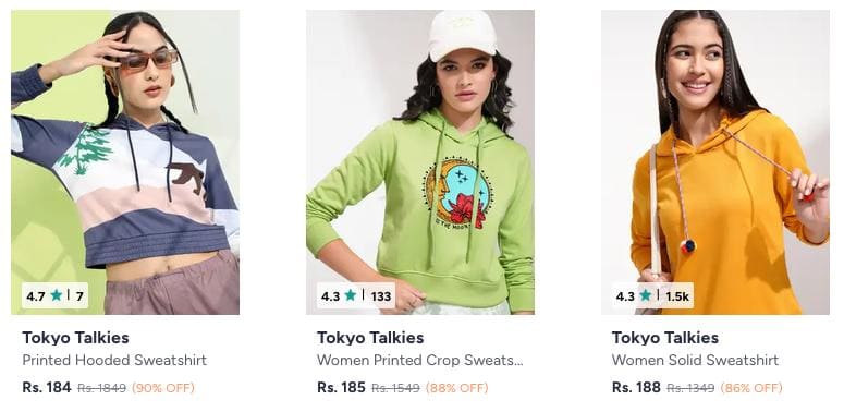 🔥 Myntra Tokyo Talkies Sweatshirts Sale 🧥✨