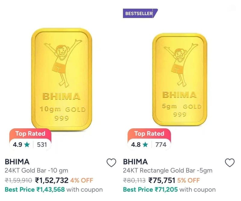 Myntra Gold Loot: Great Deal on Gold Coins