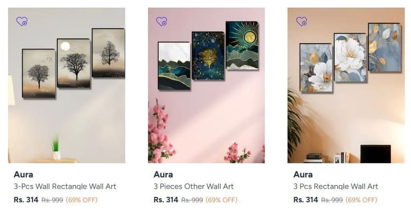 Myntra | Buy Aura Wall Art starting at Rs314/-