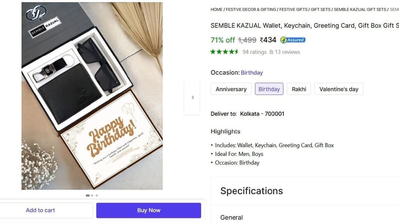 🔥  B'Day Gift Box @ ₹434