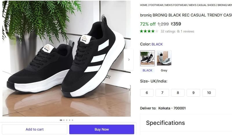 🔥  Trendy Casual Shoes For Men @ ₹359