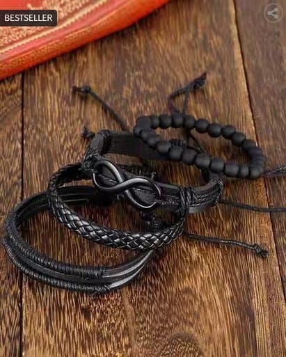 🔥 VIEN Set of 4 Men Beaded Bracelets ✨
