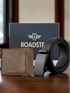 🔥 Roadster The Lifestyle Co. Men Belt & Wallet Gift Set 👝