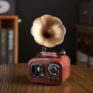 🛒 Beyondecor Music Box With 360 Degree Rotating Vintage Musical Instrument For Home, Office & Gifting Item (Gramophone)