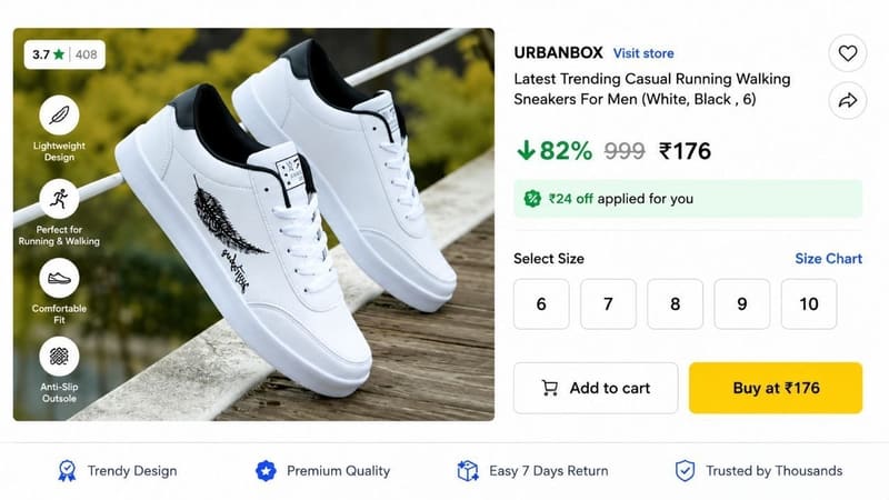 🔥 LOOT : Shoes @ ₹176