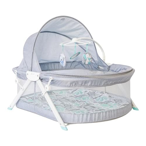 Infantino Sweet Dreams Fold & Go Bedside Bassinet, Lightweig...