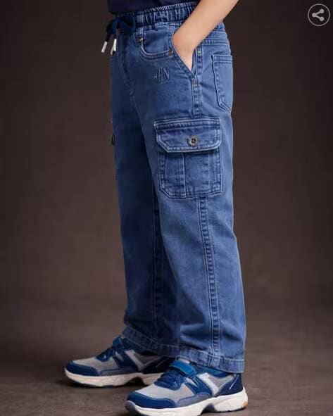 🔥 JFR Boy Straight Fit Jeans with Drawstring Waist 👖✨