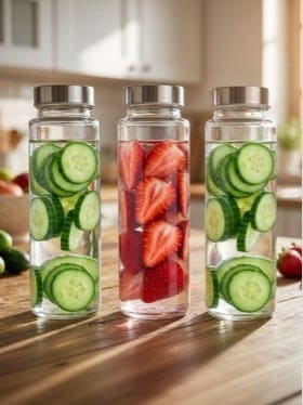 🔥 Aura Set of 3 Glass Water Bottles 💧