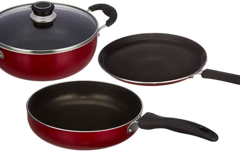 Solimo Aluminium Cookware Set Of 3 @1019.