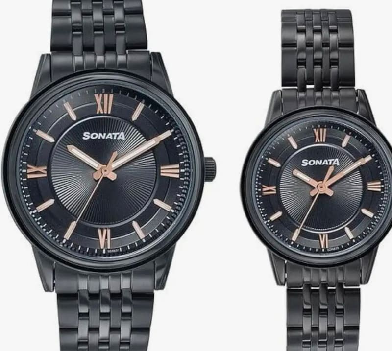 Sonata Wedding Edit Quartz Analog Black Dial Stainless Steel Strap Watch at 3933/-